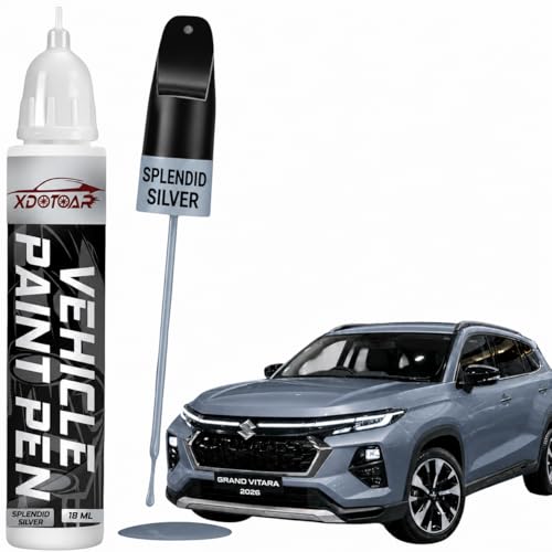 Image of XDOTOAR Car Touch Up Paint for Maruti Suzuki Grand Vitara Splendid Silver (WBE) | 2K Paint Technology | Exact Color Match | Car Scratch Repair Paint Pen | Automotive Touch Up Paint | Quick Drying | Rust Protection | 18ml