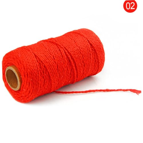Cuerda de algodón para camping y manualidades creativas con rollos trenzados de colores 5
