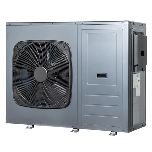 Techomey Pompa di calore monoblocco, 10 kW, COP 5.1, pompa di calore ad acqua calda A+++, pompa di calore dell'acqua industriale R290, tecnologia di conversione di frequenza, funzionamento silenzioso