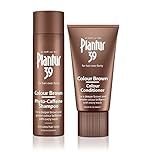 Plantur 39 Caffeine Shampoo and Conditioner Set for Brown Brunette Hair | Conceal Hairline Prevents and Reduces Hair Loss | Unique Formula Supports Hair Growth | 250ml Shampoo and 150ml Conditioner