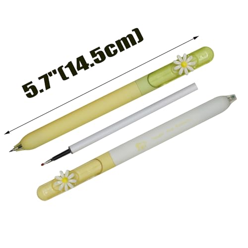 Set de 8 bolígrafos florales Daisy con tinta negra miniatura 5