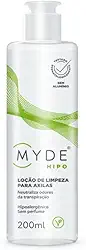 Loção de Limpeza para Axilas Myde Hipo 200ml, Neutraliza Odores, Hipoalergênica, Sem Perfume