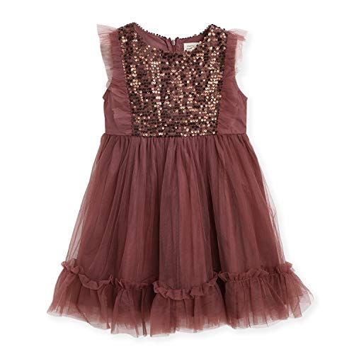 Image of The Orignal Cherry Crumble California Girls Cherry Crumble Girl's Velvet Kids Round Neck A-Line Knee Length Bling Party Dress (Ctwsg-DRS-2 Navy Blue Gold 18-24 Months)