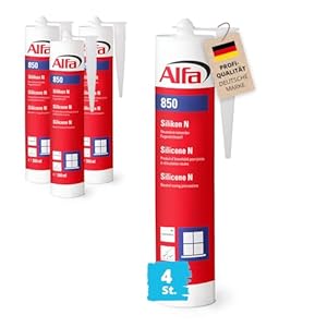 4x Alfa Bau-Silikon transparent Profi-Qualität