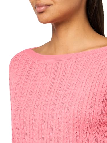 Image of Nautica Women's Long Sleeve Cable Boatneck Sweater