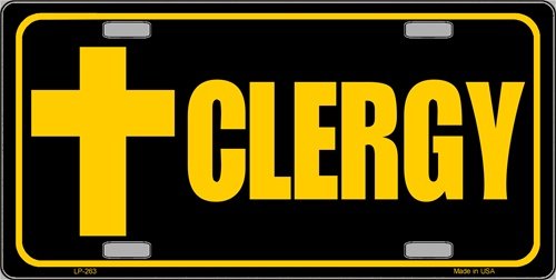 Smart Blonde Clergy Aluminum License Plate