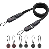 QMLING Tracolla per fotocamera a sgancio rapido, corda da arrampicata, tracolla per fotocamera SLR DSLR digitale mirrorless (nero)