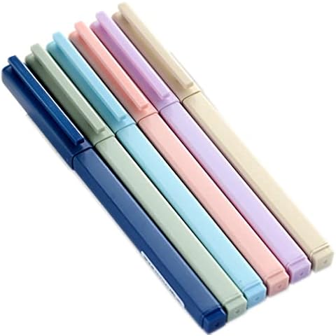 GANSSIA New Solid Color Gel Ink Pens 0.5mm Point Square body Gel Pen for Writing Signature Pack of 6pcs Cover