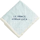 THINGS REMEMBERED Embroidered Blue Sherpa Baby Blanket (Free Customization)