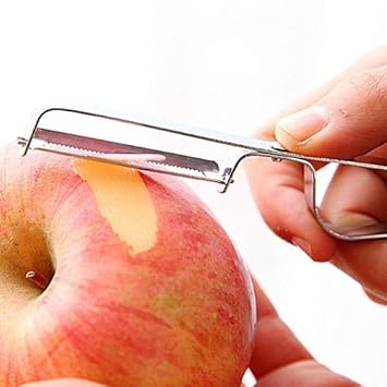 krupa Mall Stainless Steel Vegetables and Fruits Peeler for Home Kitchen Shaver, Pack of 1, Silver Color