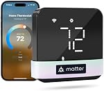 Meross Thermostat intelligent pour la maison, WiFi Thermostat fonctionne avec matière, Alexa, Apple Home, Google Assistant, App & Contrôle de la voix, 7x24h Calendrier, économie d'énergie, C-Wire requis