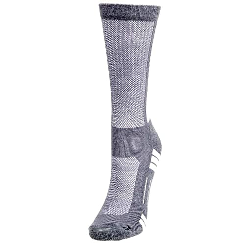 ARIAT Unisex Venttex grey 2pk Mid Calf Performance Socks Black XL