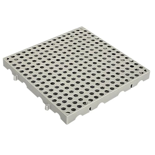 Palets Plastico, Palet Plastico, Tarima de Rejilla Transpirable, Almohadilla de Rejilla de Almacenamiento de Plástico Impermeable, Empalmable, Antideslizante(Gray,40x40x3cm/16x16x1in)