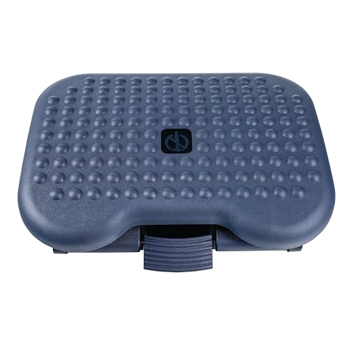 Q-Connect Premium Fußstütze aus Kunststoff / 3 Höhen Verstellbar 11 x 14 x 17 cm/Ergonomische Fußstützen Fußablage/Schwarz