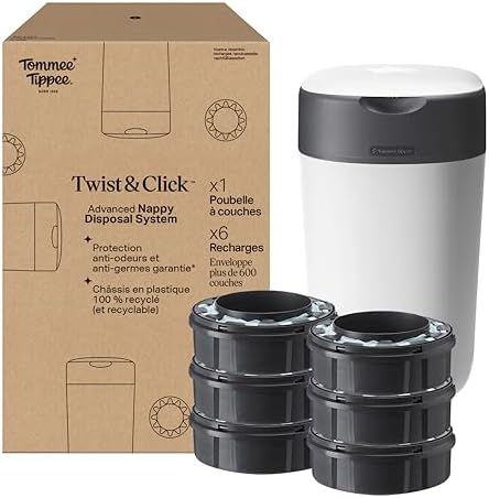 Tommee Tippee Poubelle à Couches Avancée Twist & Click Starter-Se...