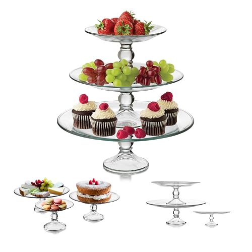 Libbey Selene 3 Tier Serving Stand Set, Elegant...