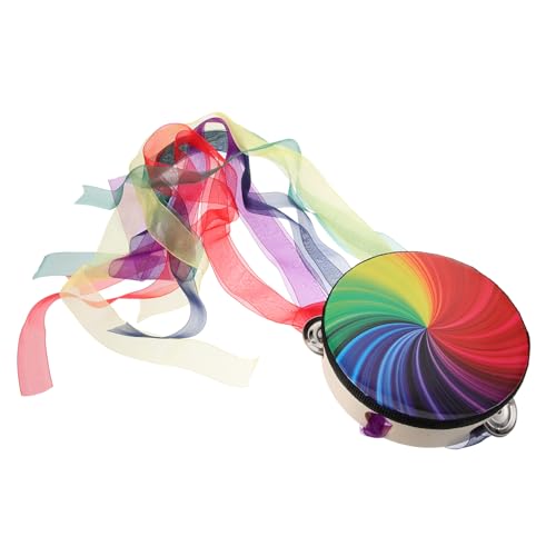 Kisangel Handheld Drum Kids Drum Tambourine for Adults Musical Instrument Portable Percussion