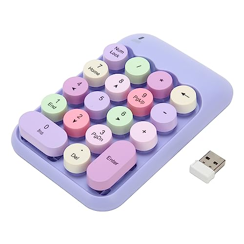 Teclado numérico inalámbrico retro con receptor USB de 2.4GHz 1
