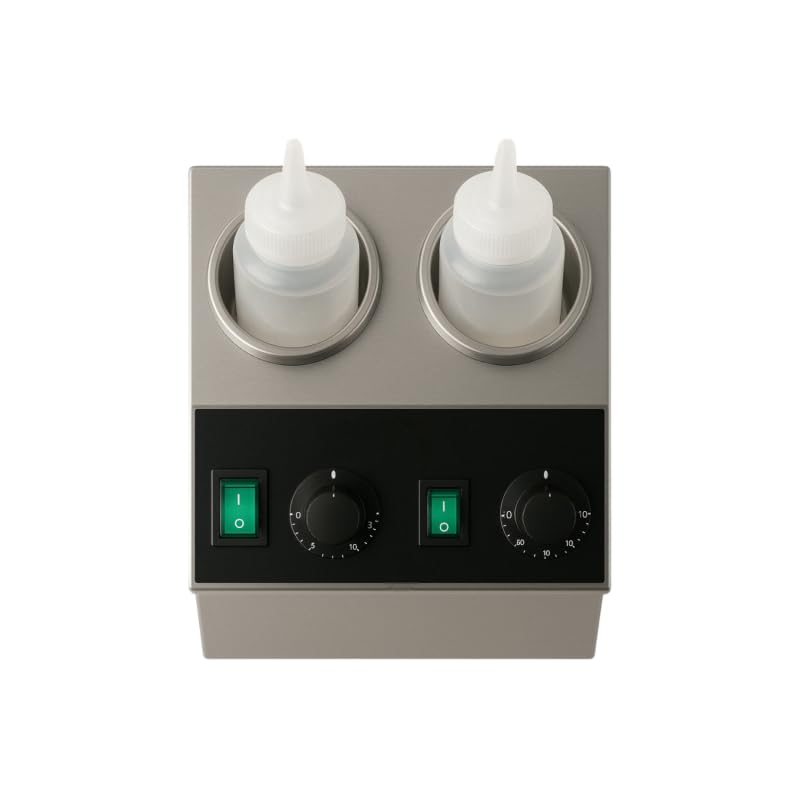 Chauffe Sauce Électrique Double - 2 Bouteilles 700 ML - Température Réglable - INOX