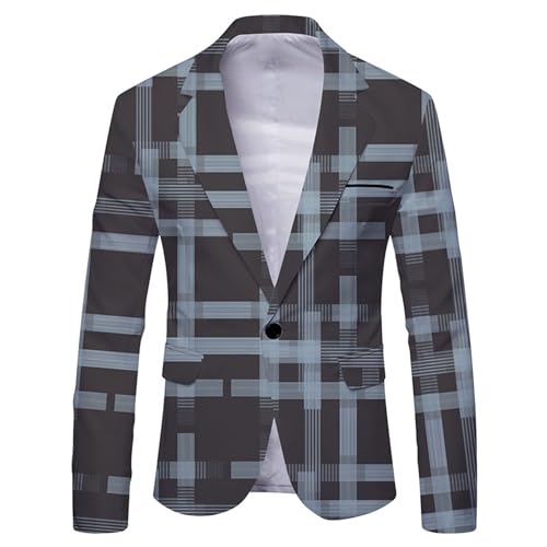 Men's Prom Button Blazer Jacket Wedding Party Regular Sport Coats Casual Slim Fit Formal Suit Jackets