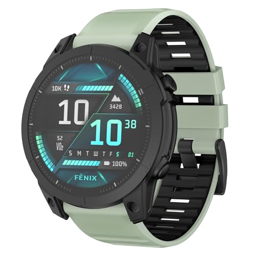 U-LIMVE Watch Band for Garmin Fenix 8 43mm/Fenix 7S Pro/Fenix 7S/Fenix 6S Pro/Fenix 6S/Fenix 5S/Epix Pro 42mm/Descent MK3i 43mm/Descent Mk2S 20mm Silicone QuickFit Band