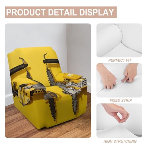 Housse de canapé extensible et durable jaune pour protéger votre fauteuil - 5