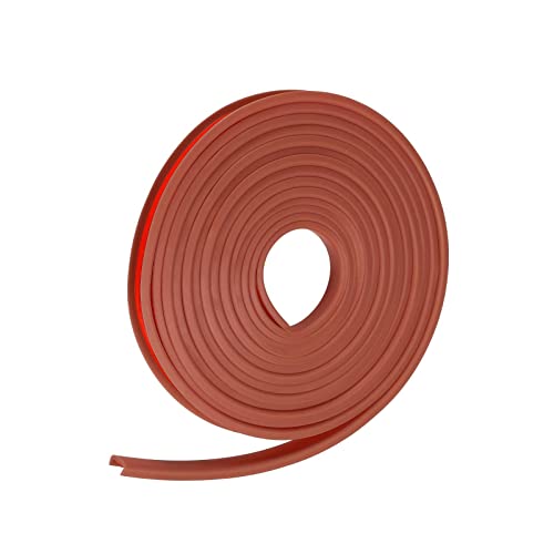 Image of uxcell U Shape Furniture Edge Banding, 4M Self Adhesive Flexible Edging Trim, 5x9mm TPE Edge Guards for Cabinets Furniture Repair Restoration, Brown