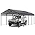 VeroFree 12x20 Ft Heavy Duty Metal Carport with Galvanized Steel Roof-Alabaster Finish, 1 Door Design for Reliable Vehicle & Equipment Protection (1 Doors)
