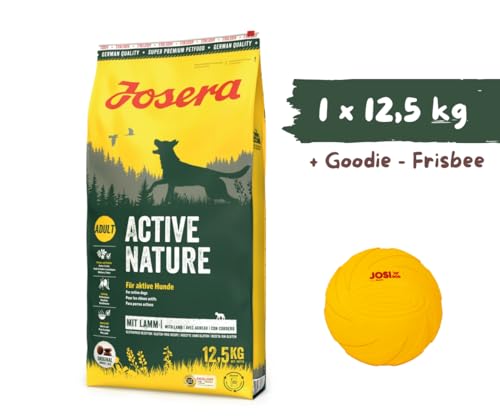 Josera - Hundefutter - Josera Exclusive ActiveNature - Trockenfutter mit Lamm & Geflügel für aktive Hunde 12,5 KG + Goodie Frisbee