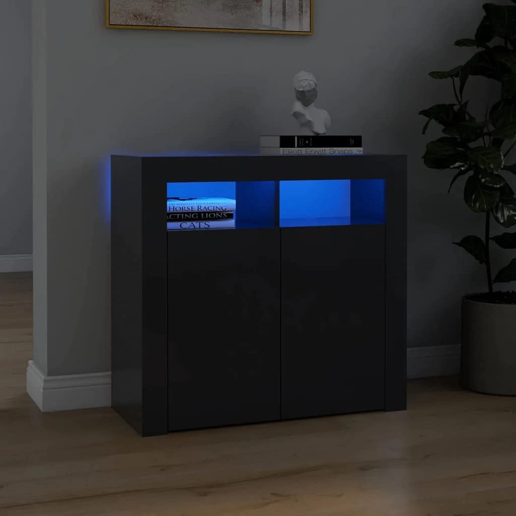 vidaXL Szafka z oświetleniem LED, biała, 115,5 x 30 x 75 cm