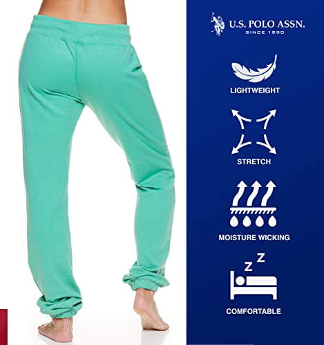 Image of U.S. POLO ASSN. Womens Sweatpants - Women Joggers Sweats with Logo Print - French Terry Poly-Cotton