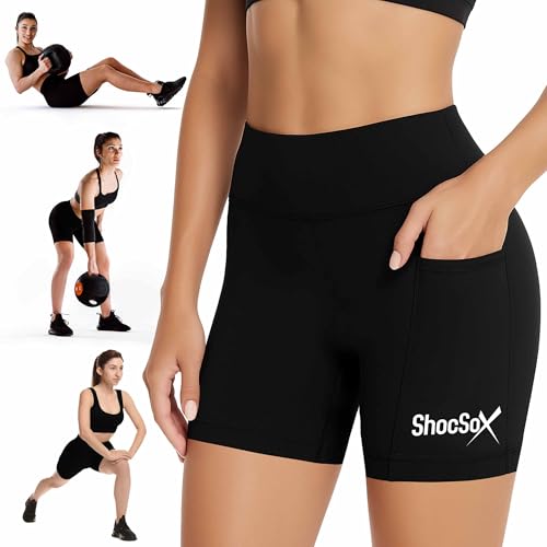 Women’s Running Compression Shorts – 5" No-Ride-Up with Leg Grippers, Pockets, Quick-Dry, High-Rise Waist2