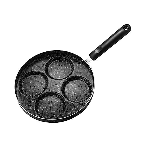 FUNNETOYU 1Pieza Sartén de Huevo Antiadherente de Huecos Sartén de Piedra Médica Resistente Desgaste Tortillas y Panqueques Almacenamiento Colgable Color