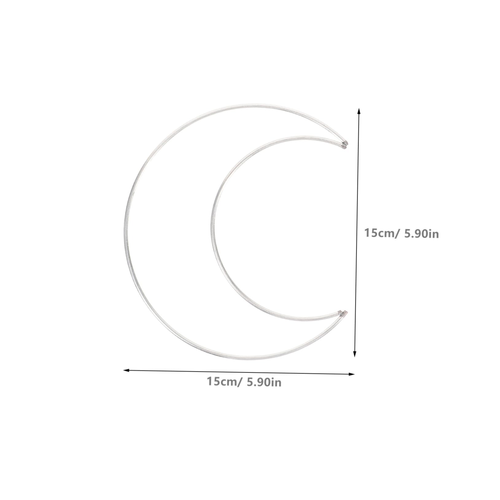 HOOTNEE 10Pcs Moon Shaped Dream Catcher Rings Handmade DIY Craft Tools for Dreamcatchers Wreaths Windchimes Small Large for DIY Projects