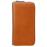 [ミラグロ] 栃木レザー ギャルソンウォレット (長財布 ラウンドファスナー メンズ 財布 大きく開く 小銭入れ 札入れ 革 栃木レザー 革 皮 おしゃれ 人気 プレゼント 日本製) TF-W001 (ブラウン)