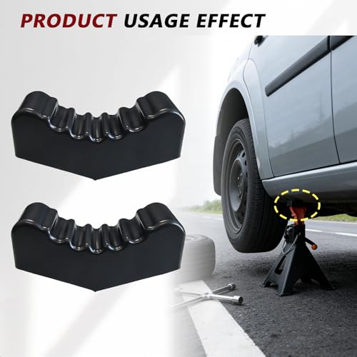 Image of 3Ton Car Jack Stand Pad Rubber Slotted Guard Support Block Lifting Lift Frame Rail Pinch Protector Anti-Slip Floor Cushion (Pack of 3)