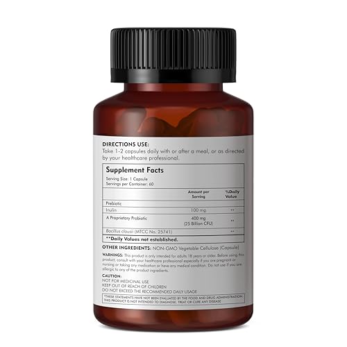 Image of Bacillus clausii 25 Billion Enhance immunity | For Both Men & Women- 60 Veg Capsules