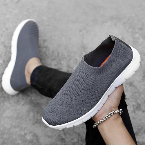 Image of Kraasa Men's Slip on Walking Shoes Ultra Light Breathable Non Slip Running Shoes Casual Fashion Sneakers Mesh Workout Sports