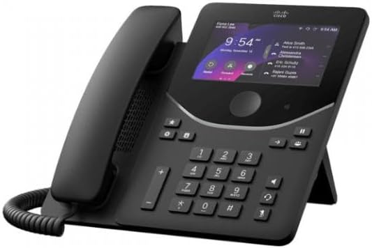 Cisco 9871 IP Phone - Corded - Corded/Cordless - Bluetooth, Wi-Fi - Desktop, Wall Mountable - Carbon Black - VoIP - 5" LCD - IEEE 802.11a/b/g/n/ac - 2 x Network (RJ-45) - PoE Ports