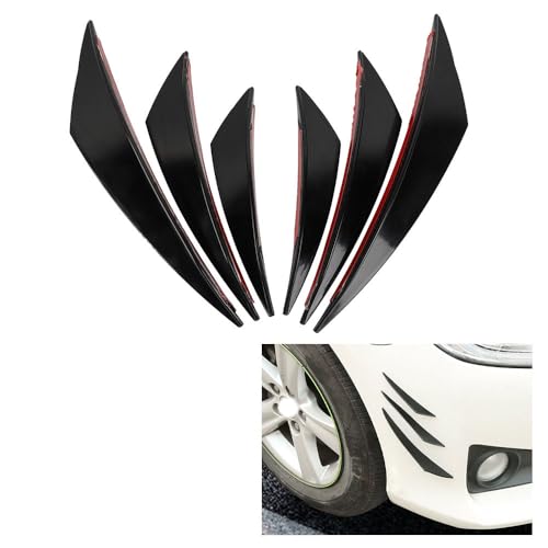 BYYTRHU Protector de Alerón Lateral, para Renault Talisman Sedan 2020-2024 Cubierta Embellecedora del Parachoques, Alerón de Cuchillo de Viento Lateral,A/Black