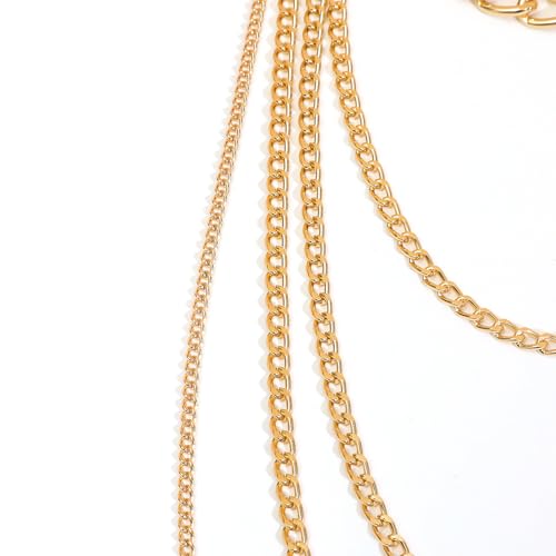 Sexy tassel body chain bra chain gold body jewelry bikini chain beach shoulder chain accessories carnival nightclub party gift (golden-3666)4