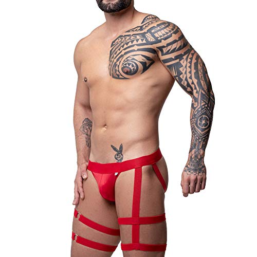 Cueca Masculina Jockstrap Com Tiras (Vermelho)