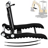 MMS Mini Excavators Hydraulic Thumb Clip, Single Hole Metal Grab Thumb Clip fits for 0.8-1.5Ton Small Digger, with 2*M14 Hoses and Screws