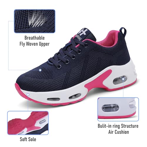 Womens Orthopedic Trainers Running Shoes Air Cushion Athletic Sports Lightweight Tennis Walking Sneakers Casual Mesh Breathable Ladies Fashion Plantar Fasciitis Jogging Shoes - Image 4