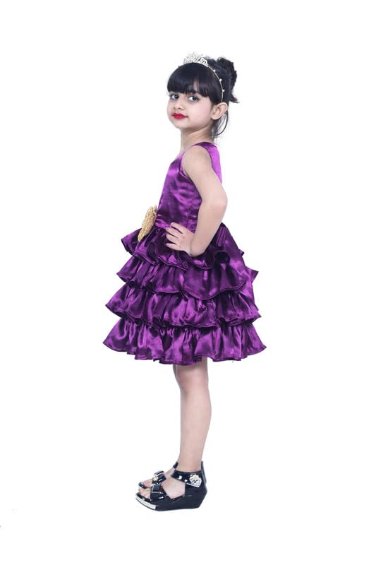 Image of Ripening Baby Girls Baby Girl's Satin Layered Fit & Flare (Wine)