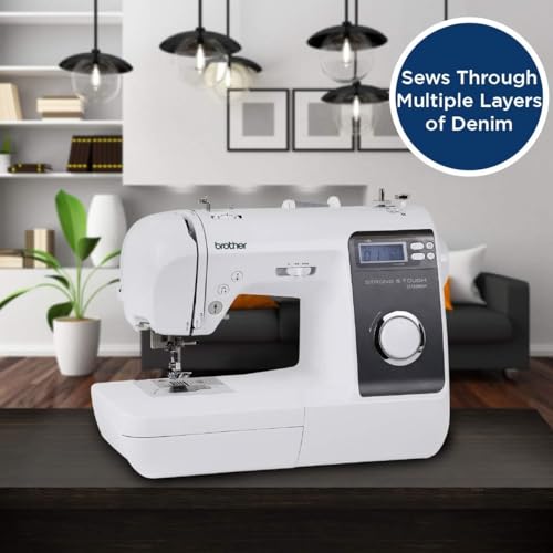 Image of Brother ST150HDH Strong & Tough Sewing Machine, and SASEW6 6-Piece Premium Sewing Thread Pack, SA520 Water Soluble Stabilizer