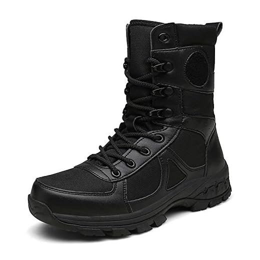 WOJIAO - Botas de Combate tácticas Transpirables para Hombre, Color Negro, Talla 44 EU