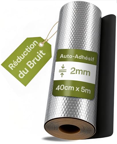 Praknu Tapis d’Isolantation Acoustique Voiture 2mm...