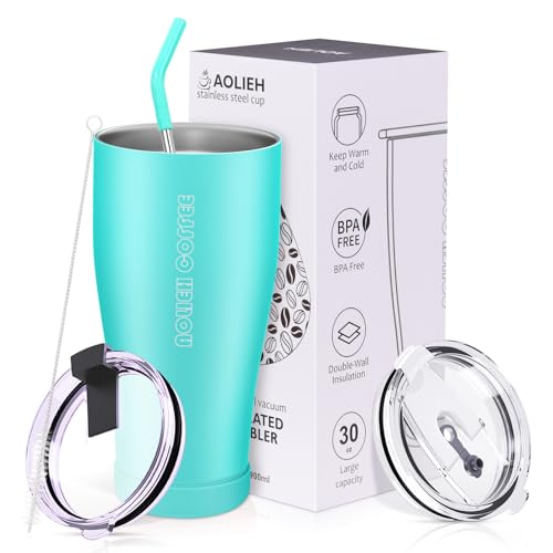 Tumbler 30 OZ/850ML, Insulated Coffee Cup with Lid and Straw, Double Walled Vacuum Stainless Steel Mug, Reusable Travel Flask for Hot and Cold Drink, Ice Smoothie, BPA Free Tumbler 30 OZ/850ML, Insulated Coffee Cup with Lid and Straw, Double Walled Vacuum Stainless Steel Mug, Reusable Travel Flask for Hot and Cold Drink, Ice Smoothie, BPA Free