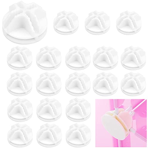 LANSKYLAN 20 PCS Conectores de Estantería de Módulos Conector de Cubo de Rejilla de Alambre Conectores de Cubos de Plástico Conectores de Armario Modular para Armario, Estantería, Zapatero (Blanco)